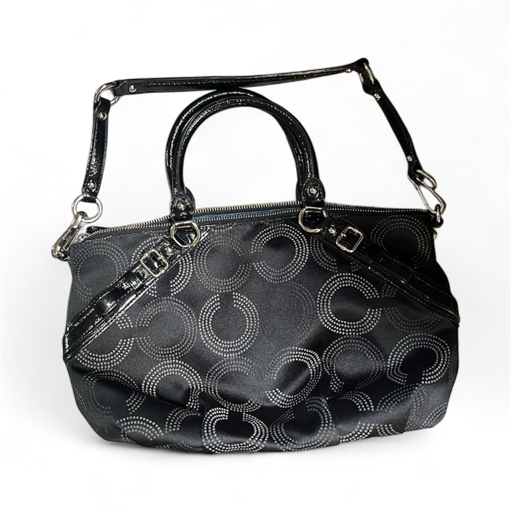 Coach Madison Sophia Dotted Op Art Satchel Bag - Picture 3 of 9